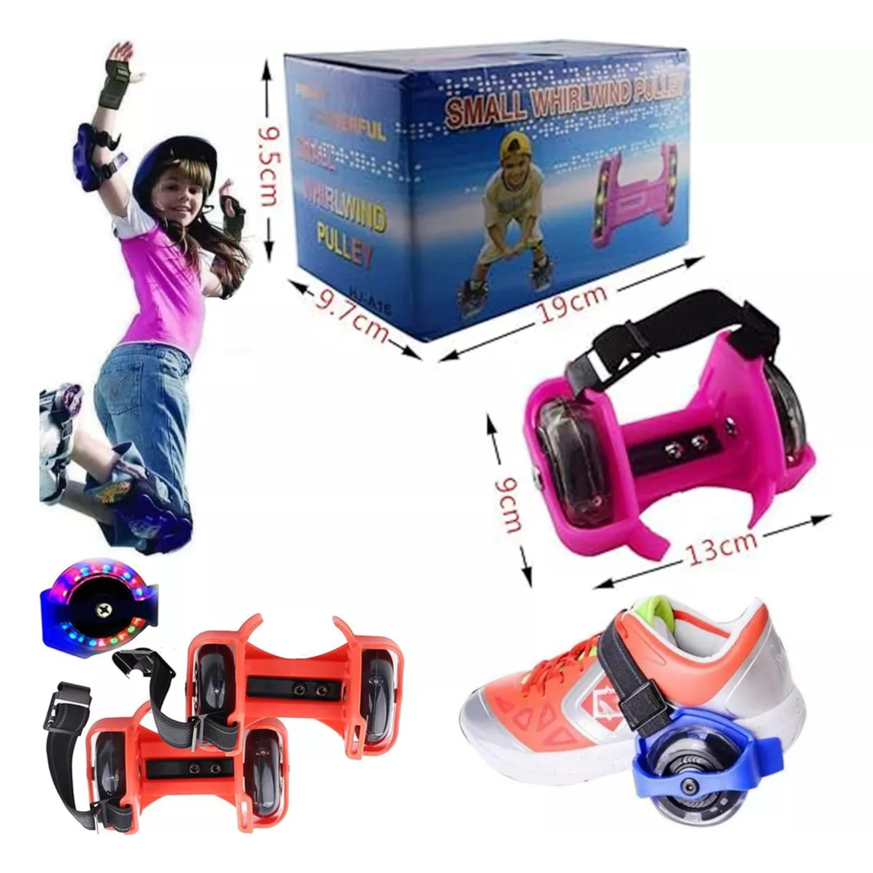 Patín Ajustable con luces para zapatillas