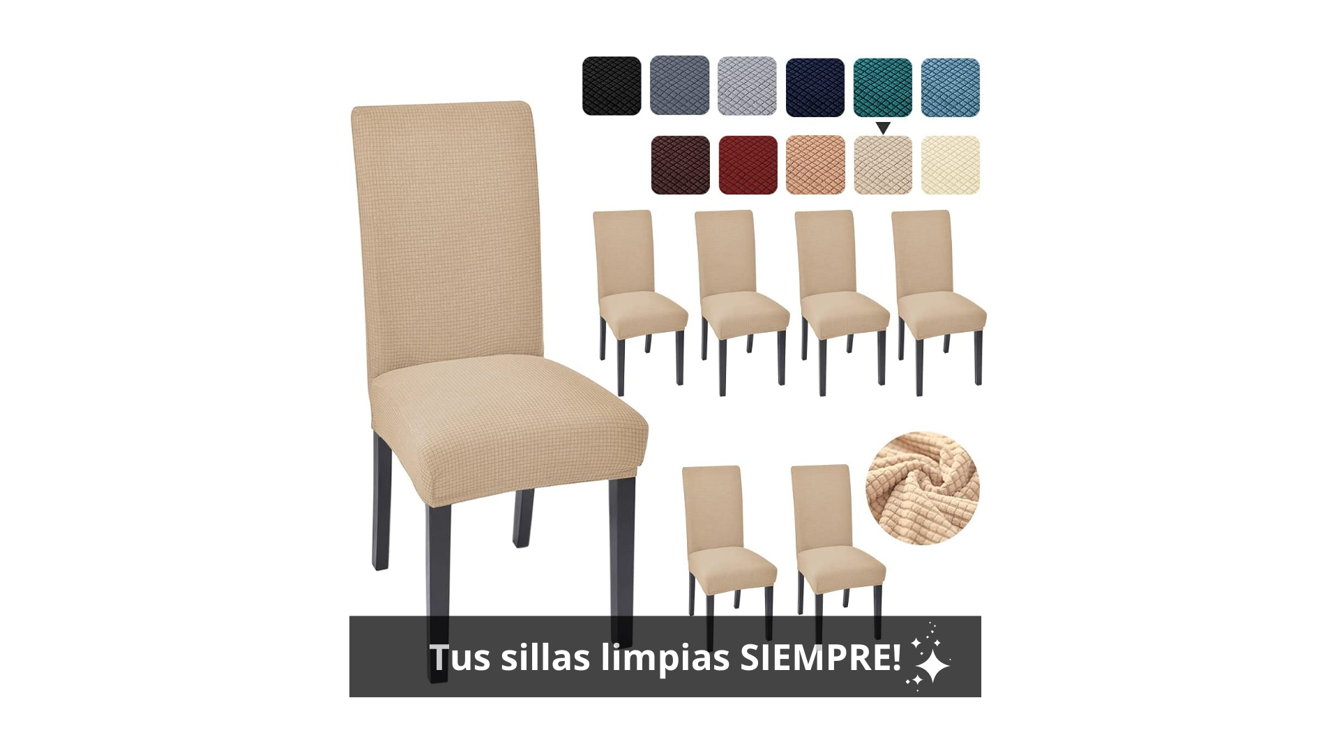 Juego (6PCS) funda para silla